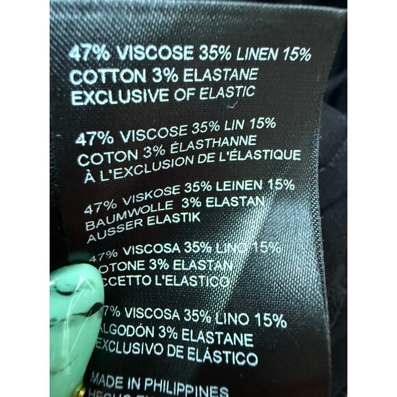 Anthropologie Slim Scalloped Corset Midi Dress Black Size 10 - Picture 6 of 9